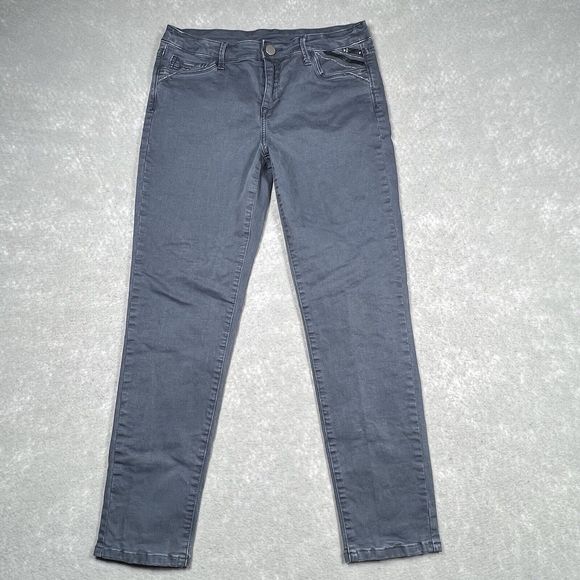 Soft Surroundings Jeans Women's Size Small Gray Tapered Ankle Denim Jeans - Picture 2 of 15